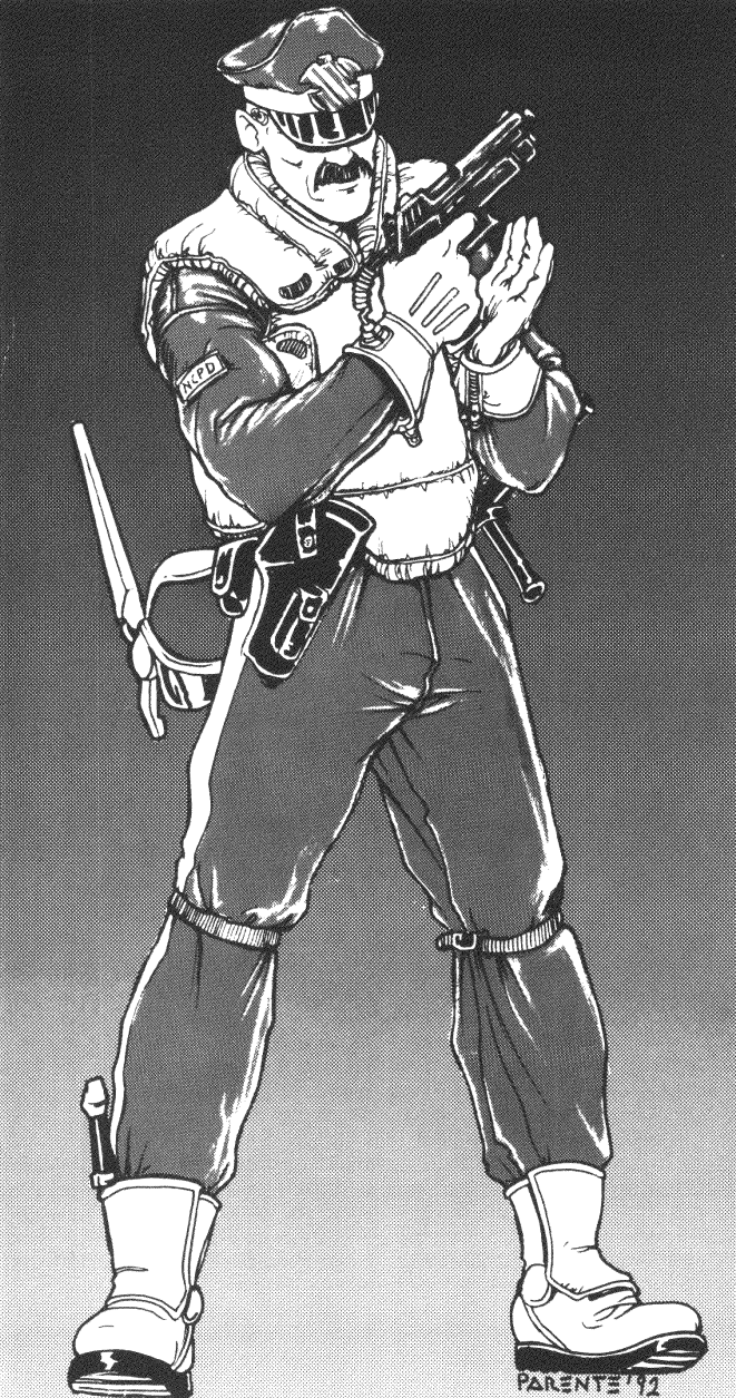 cop illustration cyberpunk 2020